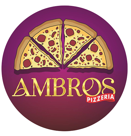 logo de ambros pizza yopal local de pizzas y panzerottis, lasañas.